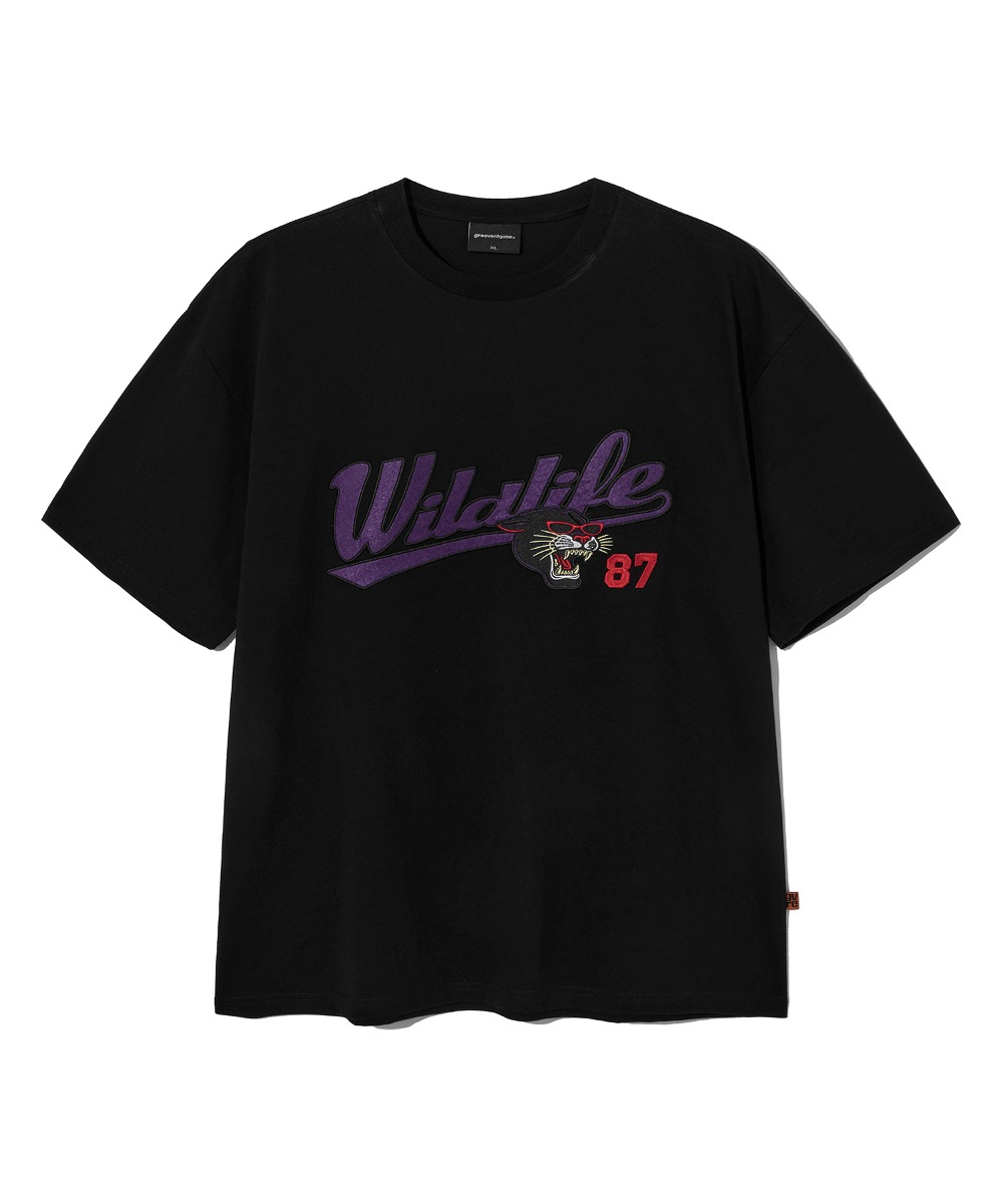 韓國GROOVE RHYME - WILD LIFE GRAPHIC T-SHIRTS (BLACK) 