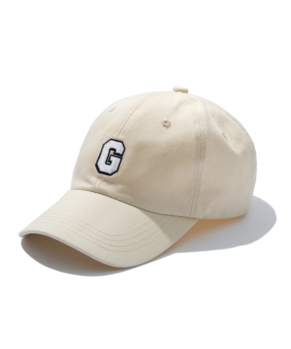 韓國GROOVE RHYME - ANGULAR G LOGO BALL CAP (IVORY)