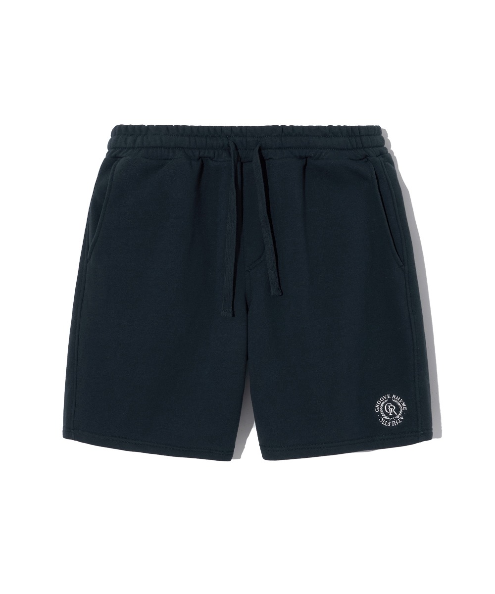 韓國GROOVE RHYME - COMFY SWEAT SHORTS (NAVY)