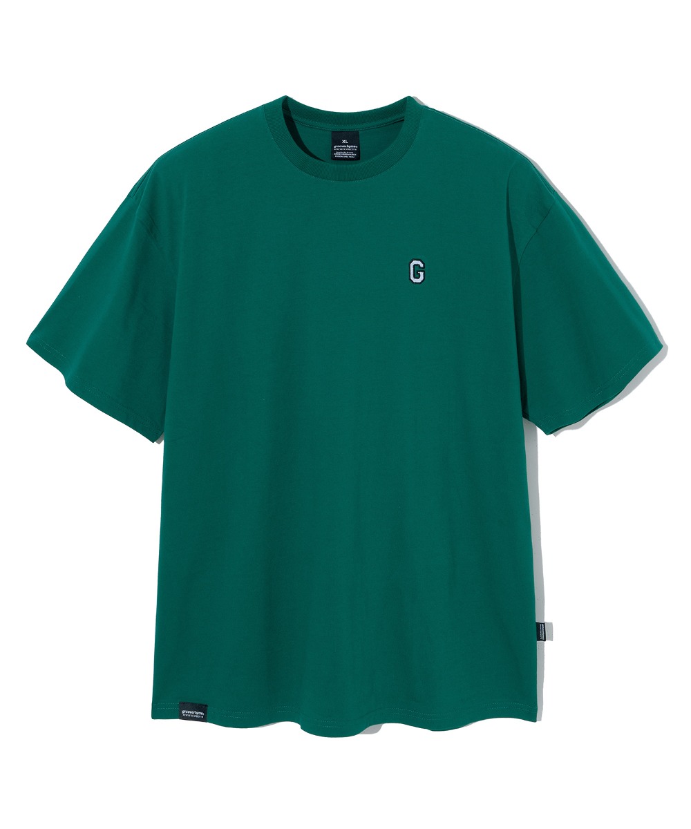 韓國GROOVE RHYME - ANGULAR G LOGO T-SHIRTS (DARK GREEN) 