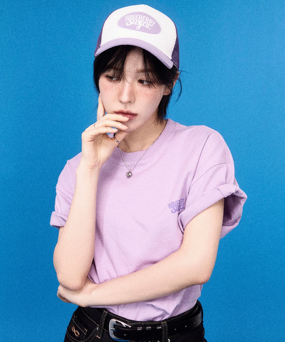 韓國GROOVE RHYME - (W) WINEBERRY SUGAR T-SHIRTS (LAVENDER)|WENDY同款
