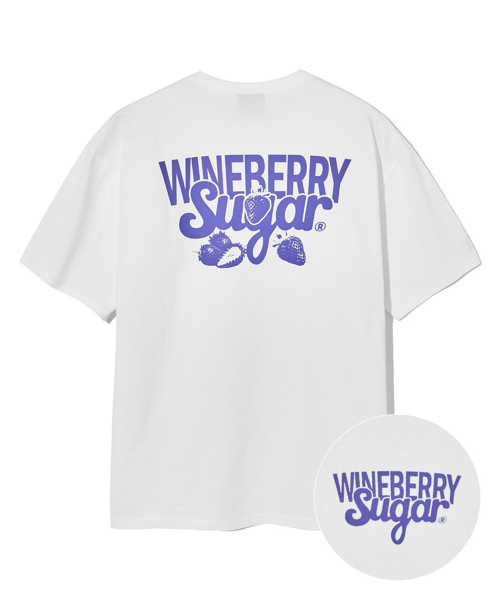 韓國GROOVE RHYME - WINEBERRY SUGAR T-SHIRTS (WHITE)