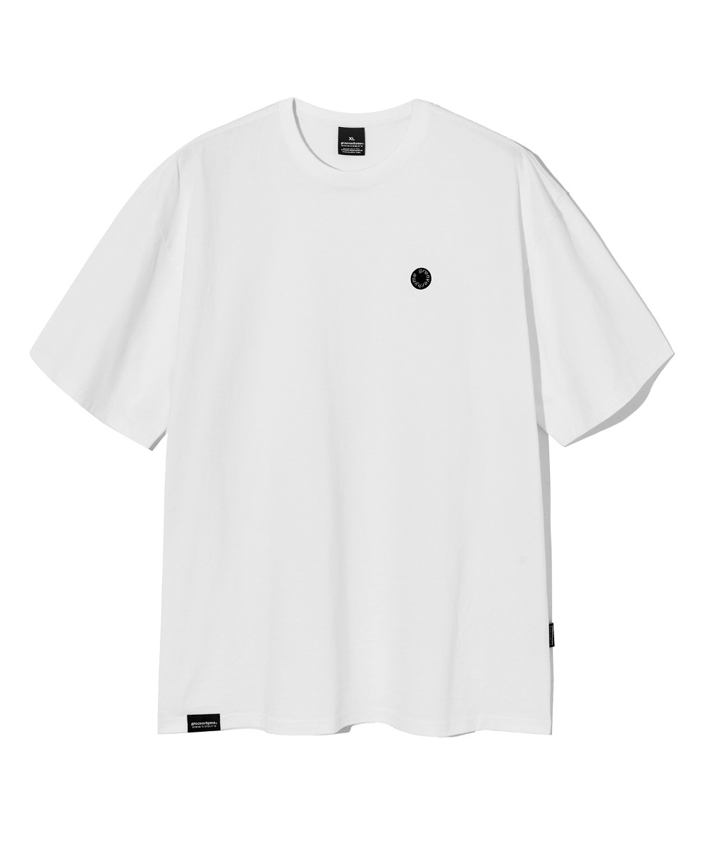 韓國GROOVE RHYME - CIRCULAR GROOVERHYME LOGO T-SHIRTS (WHITE)