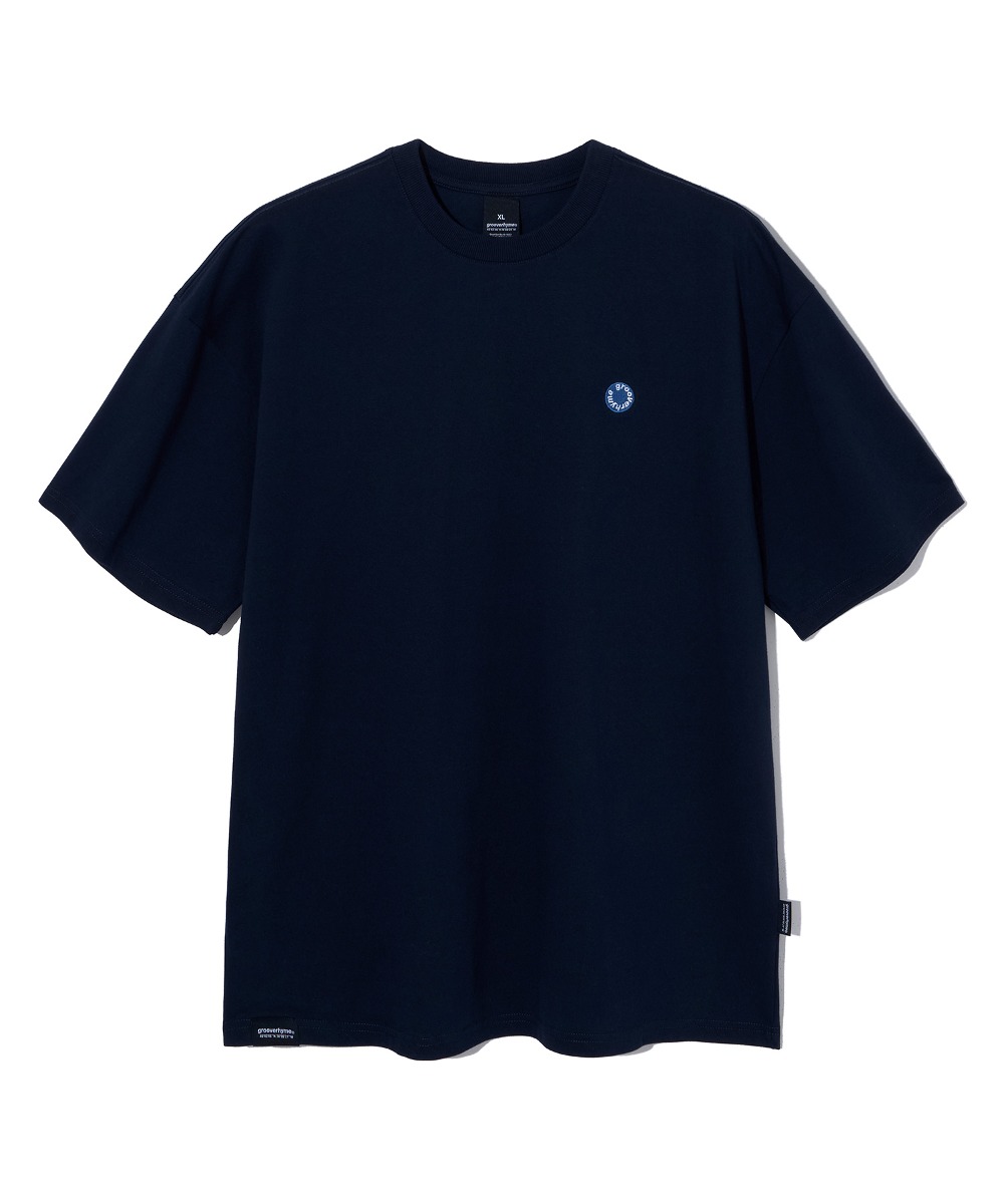 韓國GROOVE RHYME - CIRCULAR GROOVERHYME LOGO T-SHIRTS (DARK NAVY)