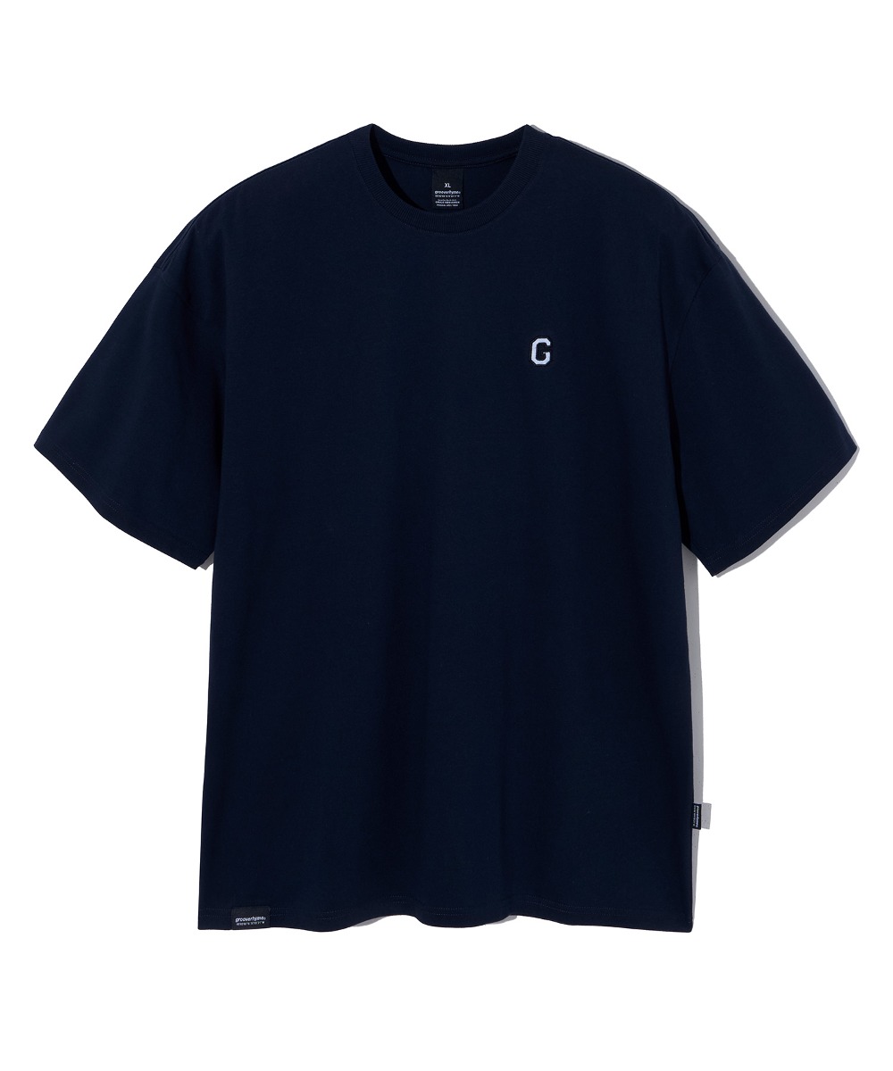 韓國GROOVE RHYME - ANGULAR G LOGO T-SHIRTS (DARK NAVY) 