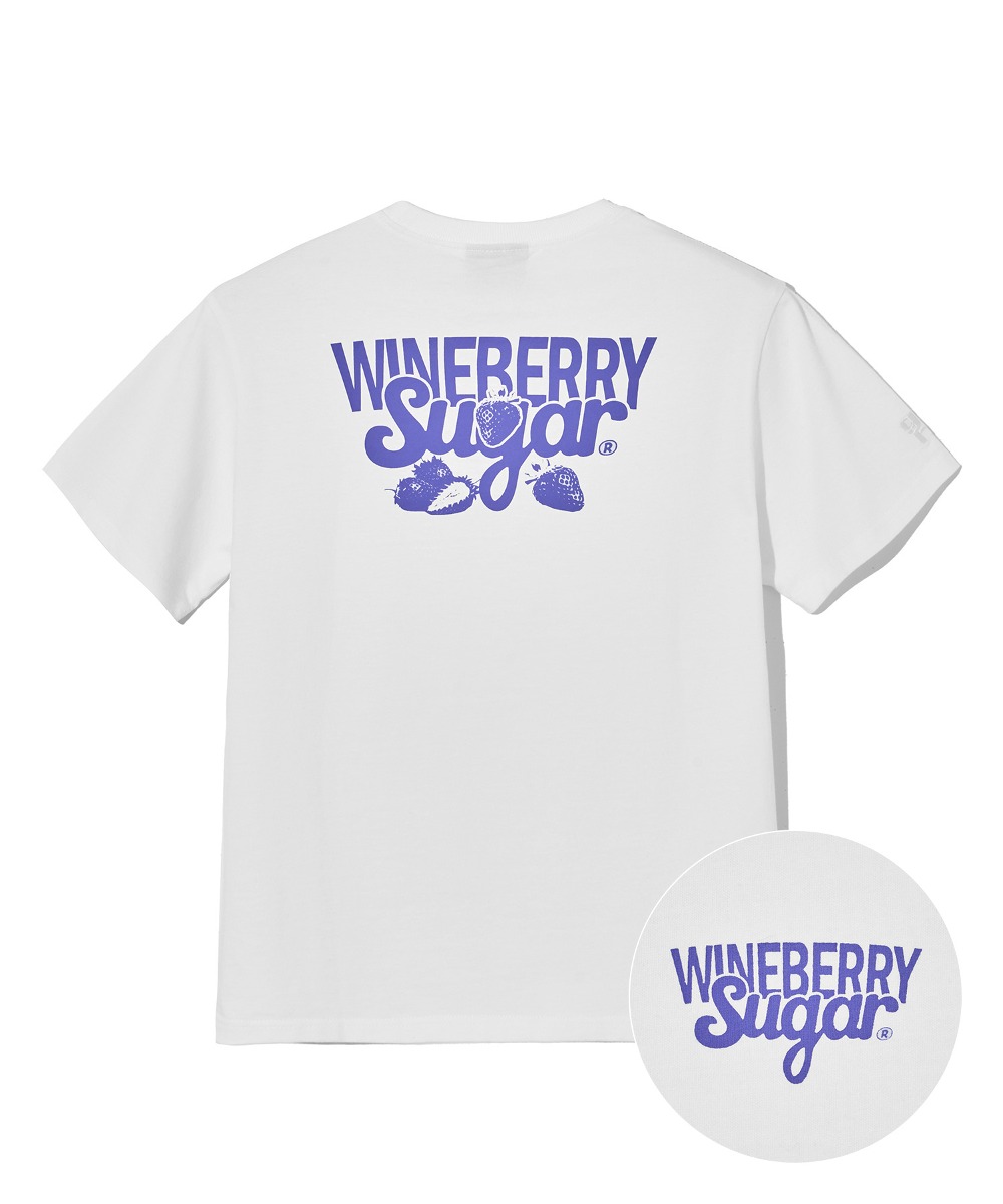 韓國GROOVE RHYME - (W) WINEBERRY SUGAR T-SHIRTS (WHITE)