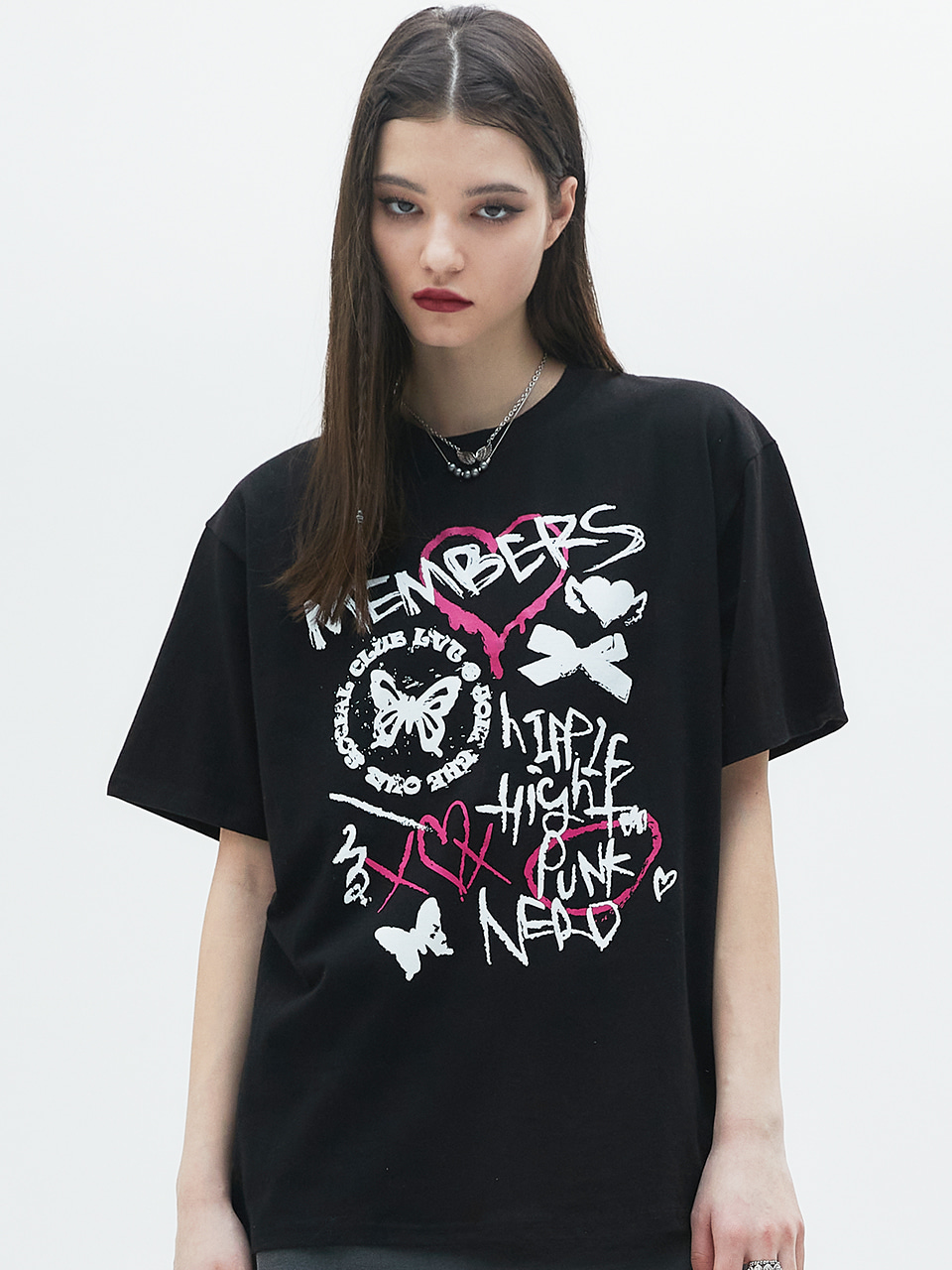 韓國 LUVISTRUE - CL PUNK TEE(BLACK)