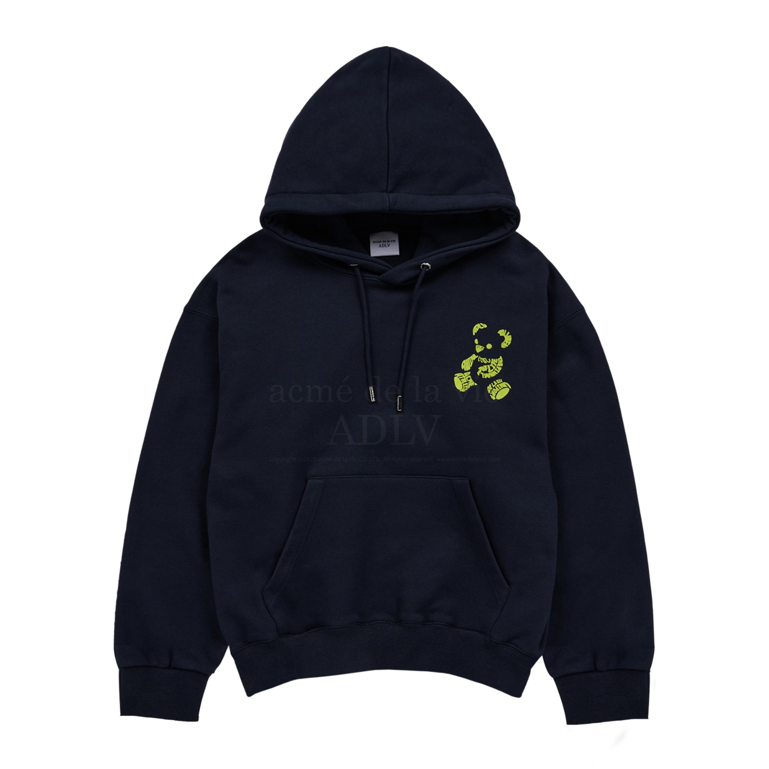 ADLV-[아크메드라비] FONT BEAR HOODIE NAVY
