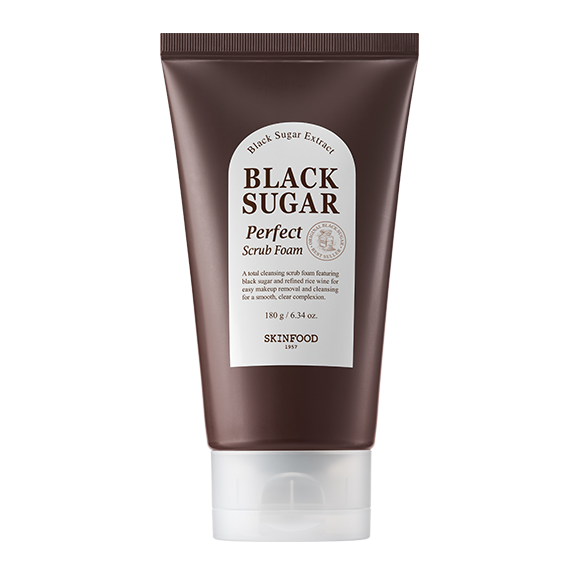 SKINFOOD Black Sugar Perfect Scurb Foam 黑糖完美磨砂潔面乳 180g