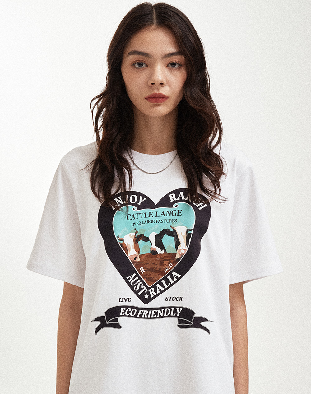 【限定優惠】韓國潮牌 23.65 HEART T-SHRIT WHITE [~5/19 까지][優惠至19/5 09:00AM]