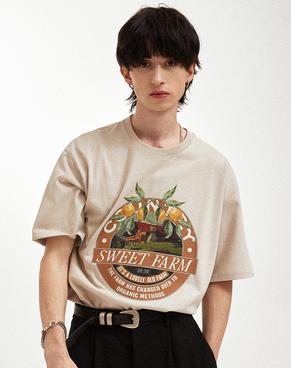 【限定優惠】韓國潮牌 23.65 SWEET FARM T-SHIRT BEIGE [~5/19 까지][優惠至19/5 09:00AM]
