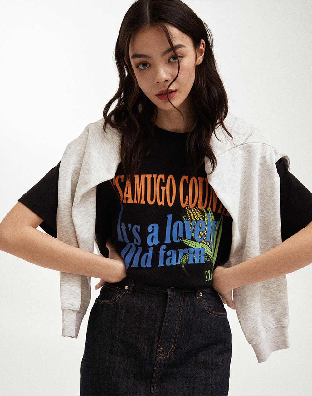 【限定優惠】韓國潮牌 23.65 CORN T-SHIRT BLACK [~5/19 까지][優惠至19/5 09:00AM]