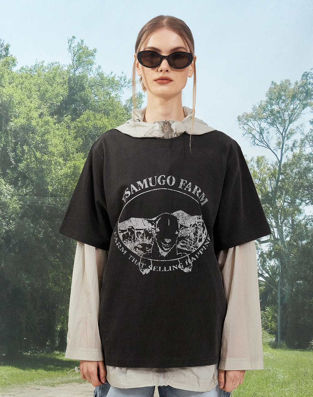 【限定優惠】韓國潮牌 23.65 PIGMENT FARM T-SHIRT CHARCOAL[優惠至19/5 09:00AM]