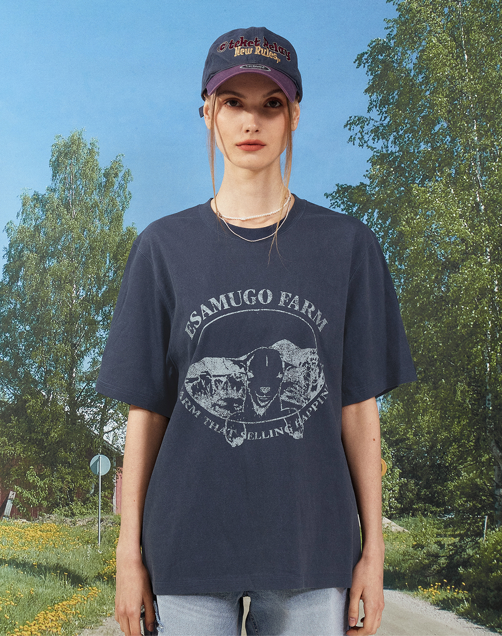 【限定優惠】韓國潮牌 23.65 PIGMENT FARM T-SHIRT BLUE[優惠至19/5 09:00AM]