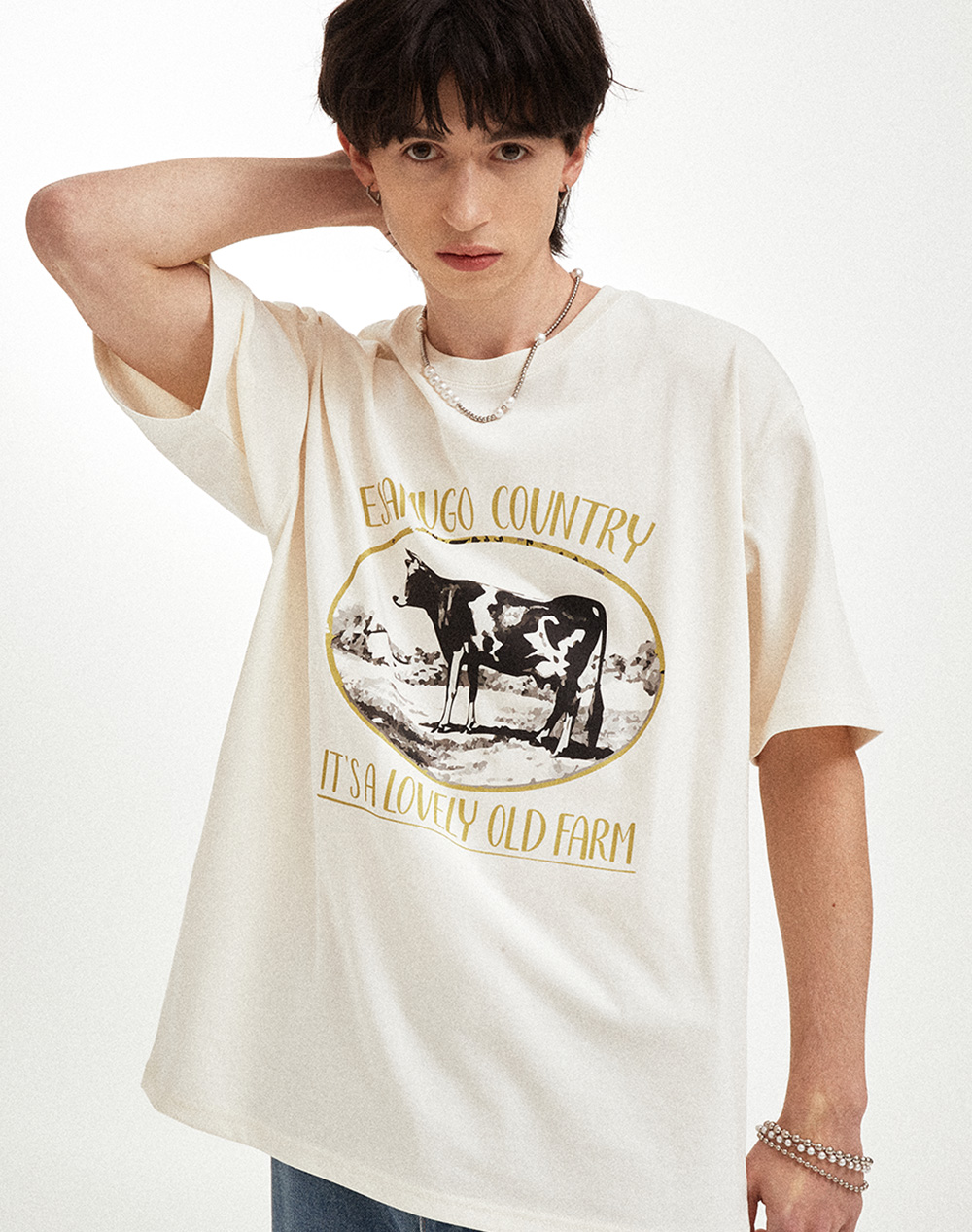 【限定優惠】韓國潮牌 23.65 COW T-SHIRT CREAM [~5/19 까지][優惠至19/5 09:00AM]
