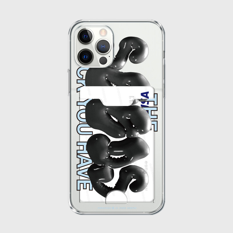 momocase-[투명카드포켓] 543 SEEDS(블랙)♡韓國文創