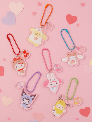 【限時優惠】Sanrio - Cosplay Transparent Keyring 角色扮演透明鑰匙扣