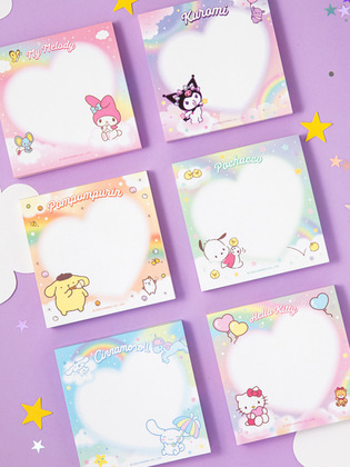 【限時優惠】Sanrio - Rainbow Memo Pad 6 Types 彩虹記事本 