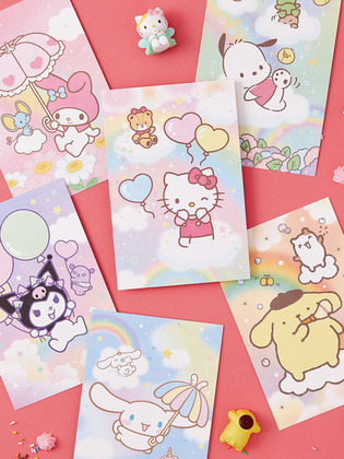 【限時優惠】Sanrio -  Rainbow Postcard 彩虹明信片