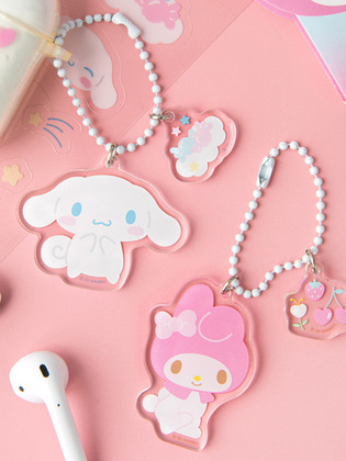 【限時優惠】Sanrio -  Cutie Transparent Keyring 可愛透明鑰匙圈