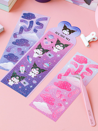 【限時優惠】Sanrio - Kuromi Project Pearl Sticker Set Kuromi 珍珠貼紙套裝