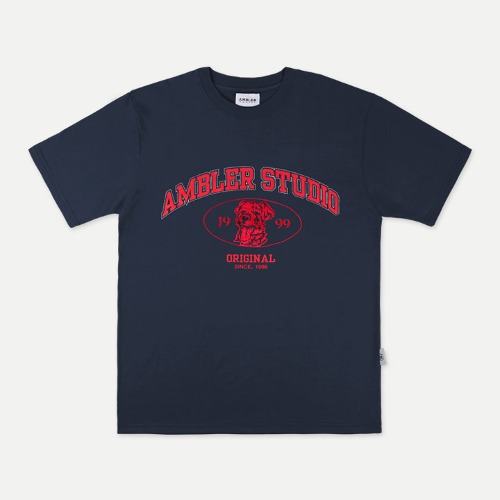韓國Ambler - Embler Unisex Retriever Overfit Short Sleeve T-Shirt AS1006 (Navy)