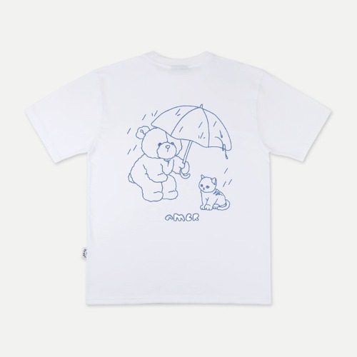 韓國Ambler - Embler Unisex [16 Count] Rainy Day Overfit Short Sleeve T-Shirt AS1017 (White)