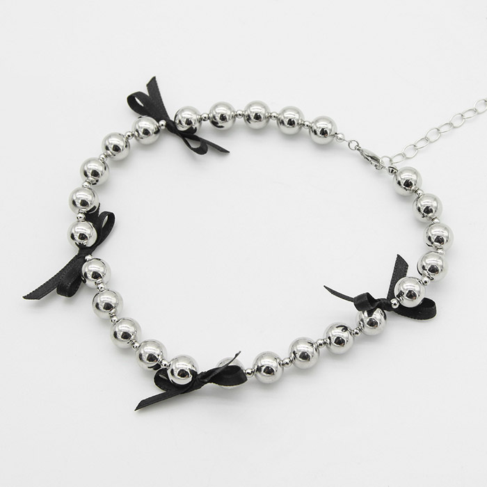 vivaruby-포인트리본 목걸이♡韓國女裝飾品