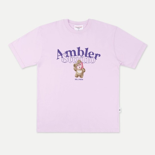 韓國Ambler - Ambler X Bellygom Unisex WHU A U Overfit Short Sleeve T-shirt BS206 (Purple)