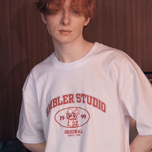 韓國Ambler - Embler Unisex Retriever Overfit Short Sleeve T-Shirt AS1006