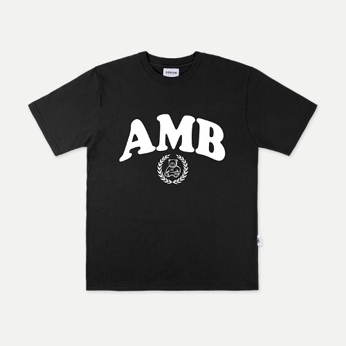 韓國Ambler - Embler Unisex Big Logo Overfit Short Sleeve T-shirt AS1009 (Black)