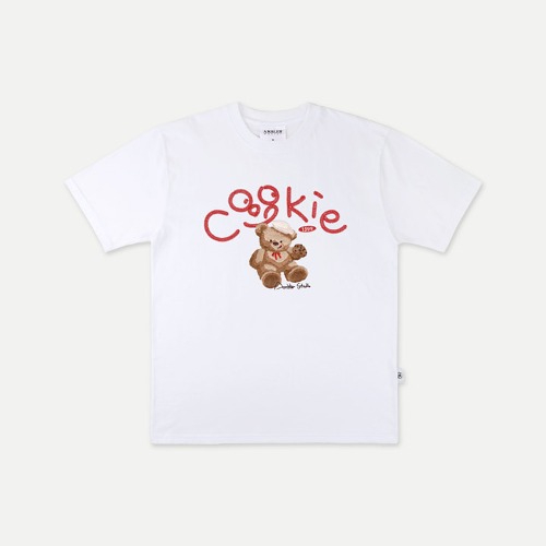 韓國Ambler - Embler Unisex [16 Number] COOKIE Overfit Short Sleeve T-Shirt AS1002 (White)
