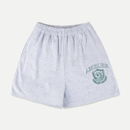 韓國Ambler - Bear Laurel Logo Training Banding Short Shorts SSP301 (Back Melange)
