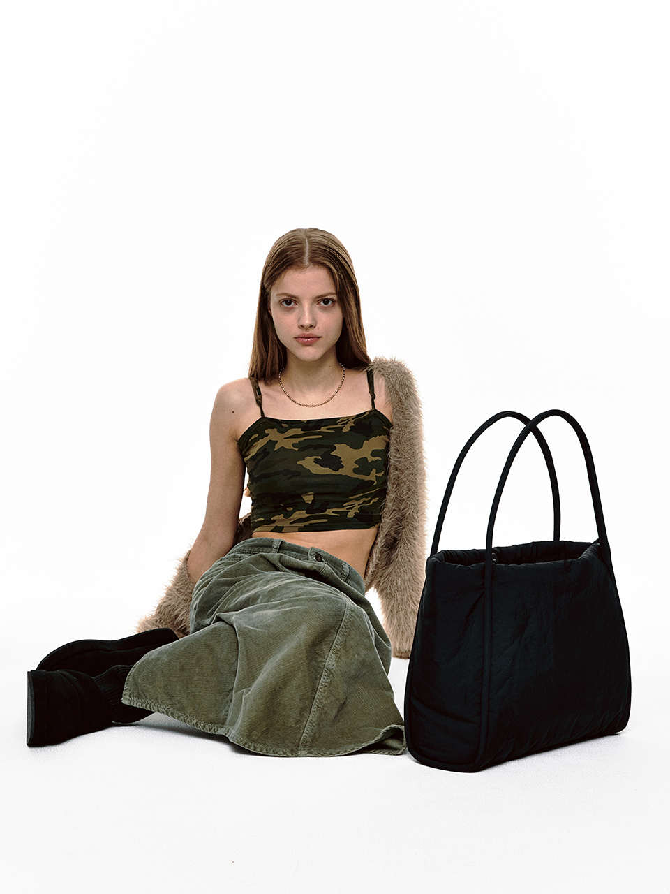 韓國YEOMIM - Padded Dapper Bag (Black)