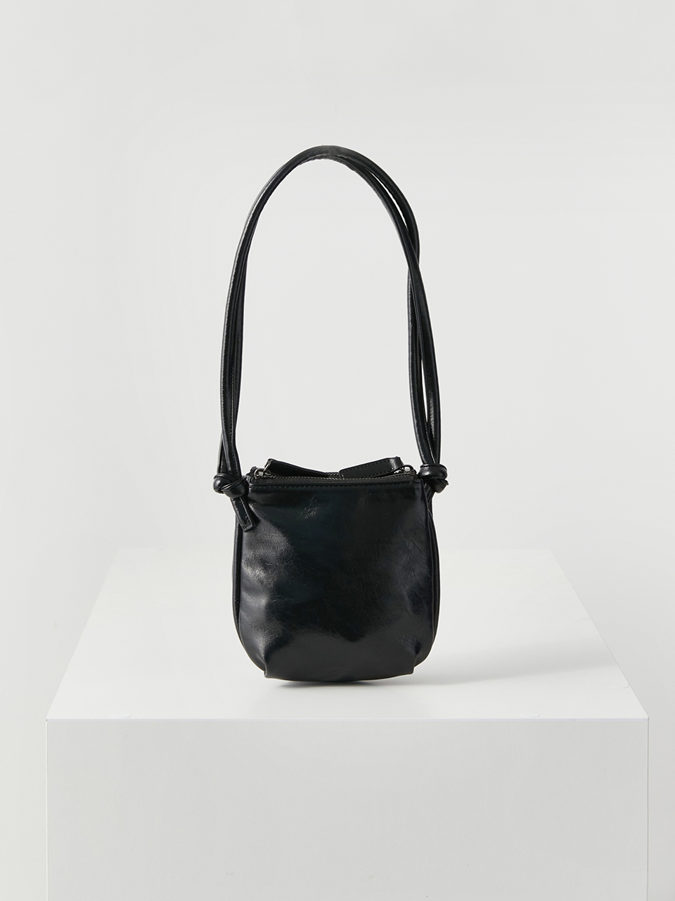 韓國YEOMIM - Mini Layered Bag (Crinkle Black)