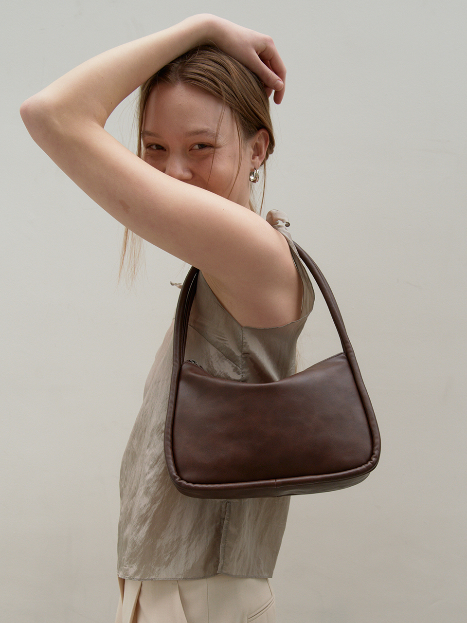 韓國YEOMIM - Mini Ridge Bag (Choco Brown)
