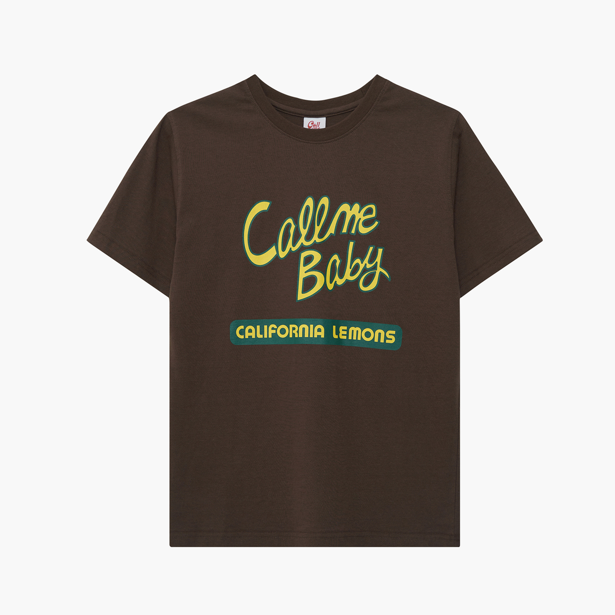韓國Call Me Baby - California Lemons logo Tee _ Brown