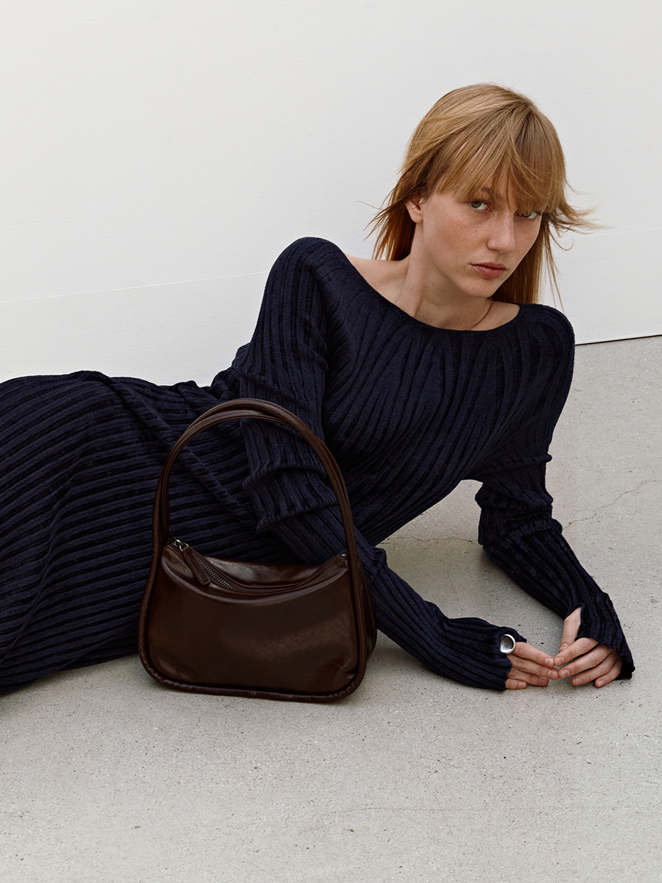 韓國YEOMIM - Mini Ridge Bag (Crinkle Brown)