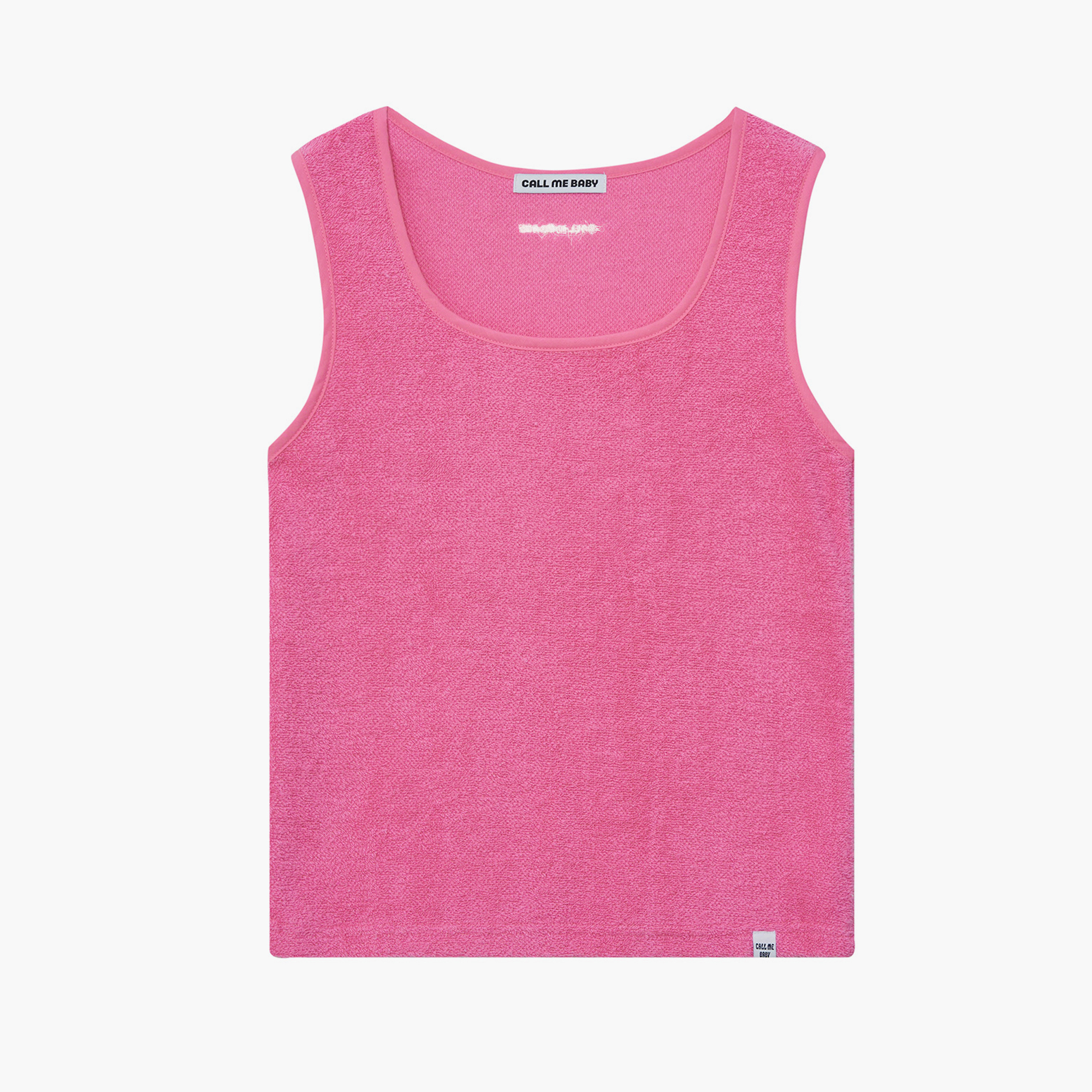 韓國Call Me Baby - Baby Embroidery Logo Terry Tank  _ Pink