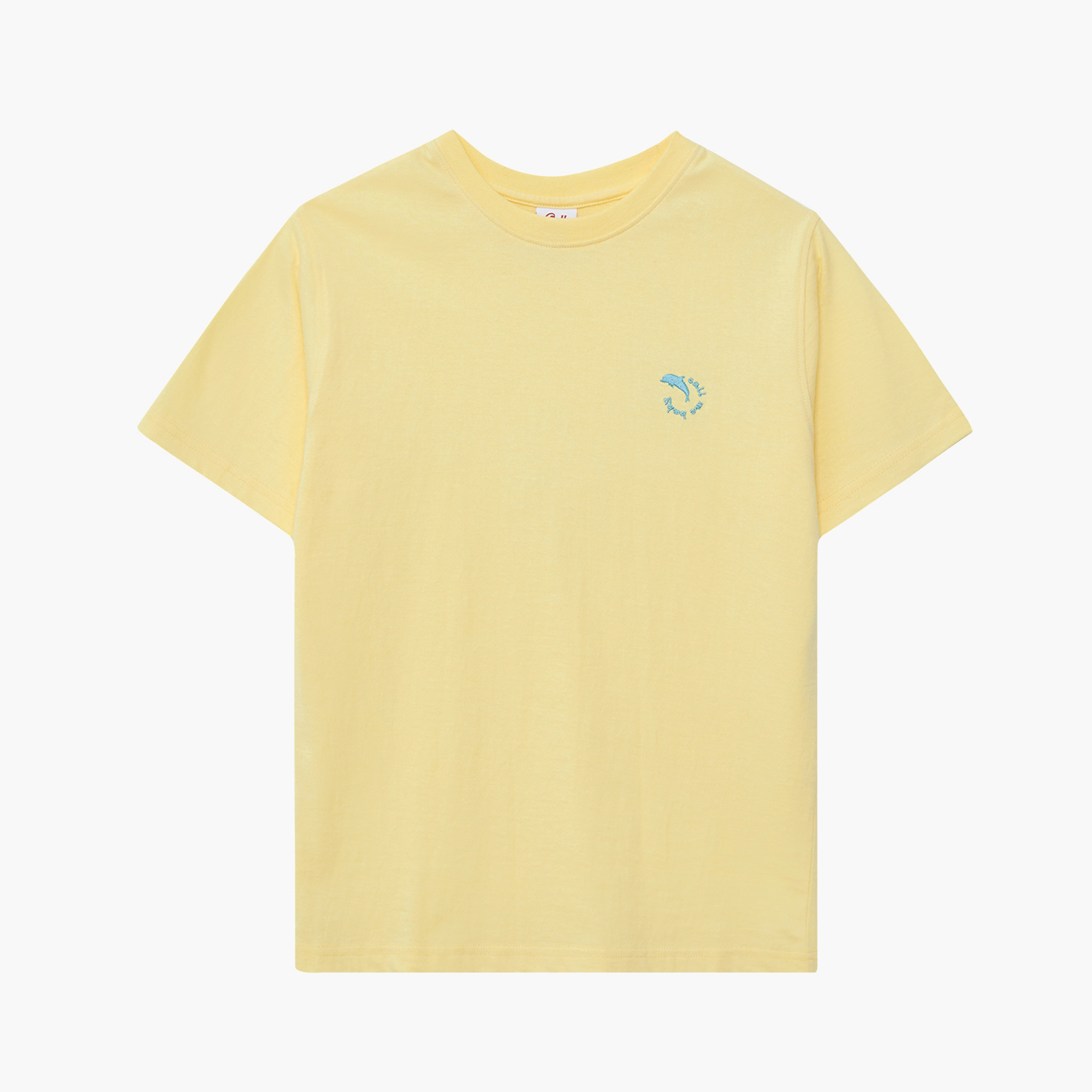 韓國Call Me Baby - Dolphin Embroidery Logo Tee _ Lemon