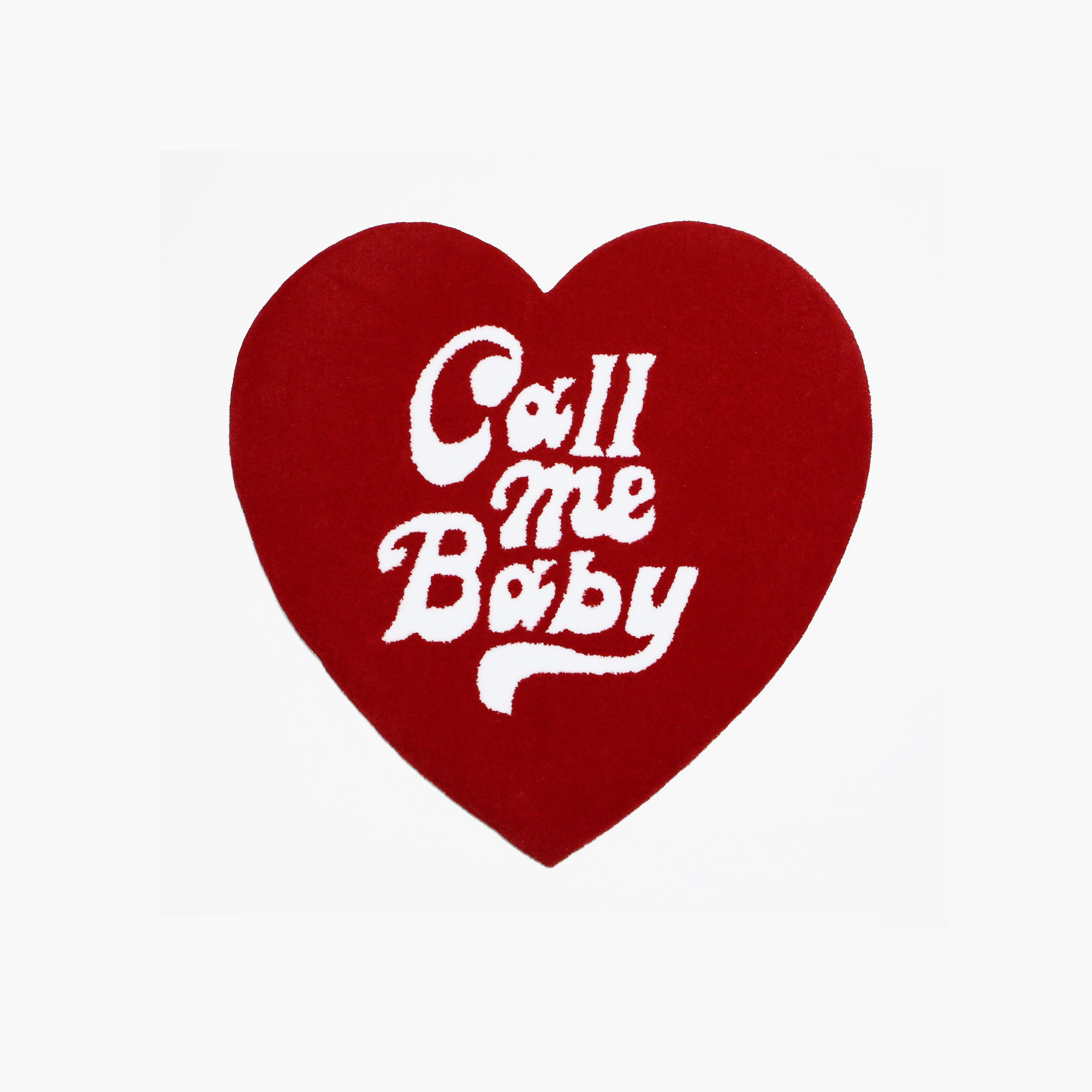 韓國Call Me Baby - Heart Logo Rug Mat _ Red