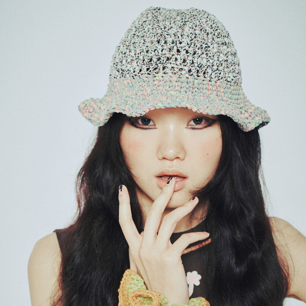 韓國 MISU A BARBE - SHINE BUCKET MEL KHAKI