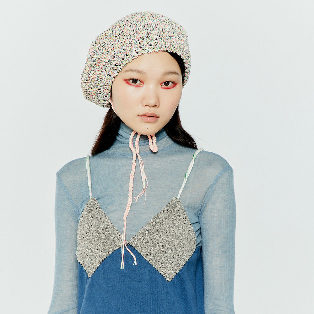 韓國 MISU A BARBE - BREAD BERET YELLOW MELANGE