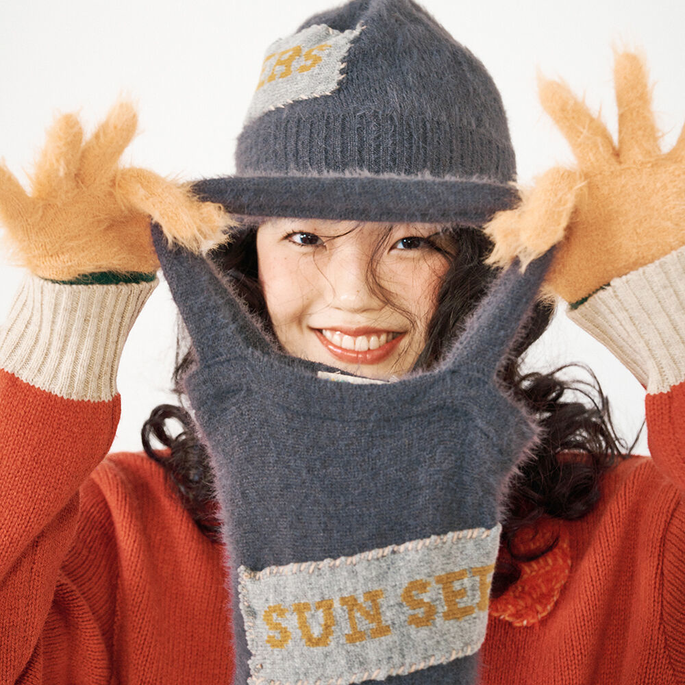 韓國 MISU A BARBE - SUNSEEKER KNIT BAG GREY