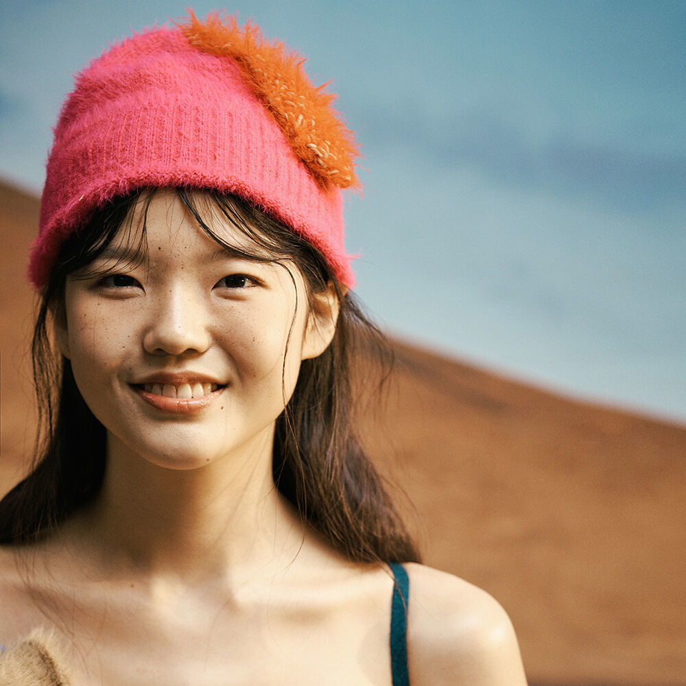 韓國 MISU A BARBE - SUNSEEKER BEANIE HOT PINK