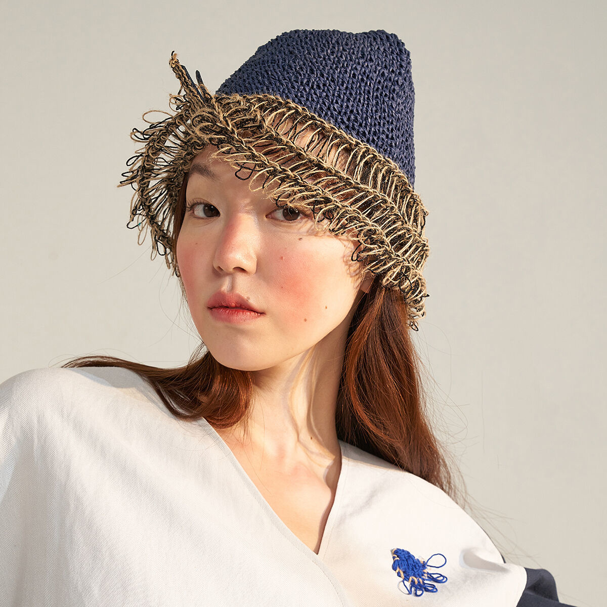 韓國 MISU A BARBE - MELTED HAT NAVY