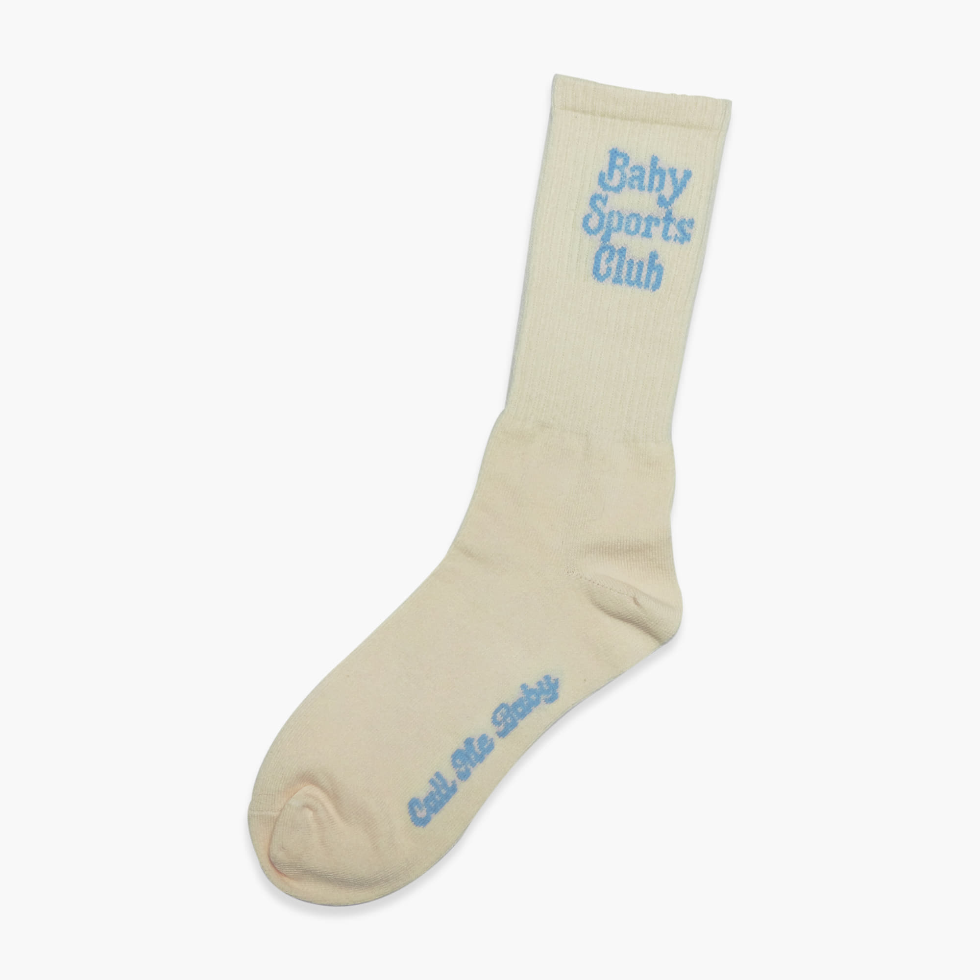 韓國Call Me Baby - Baby Sports Club Socks (Ecru/Sky Blue)