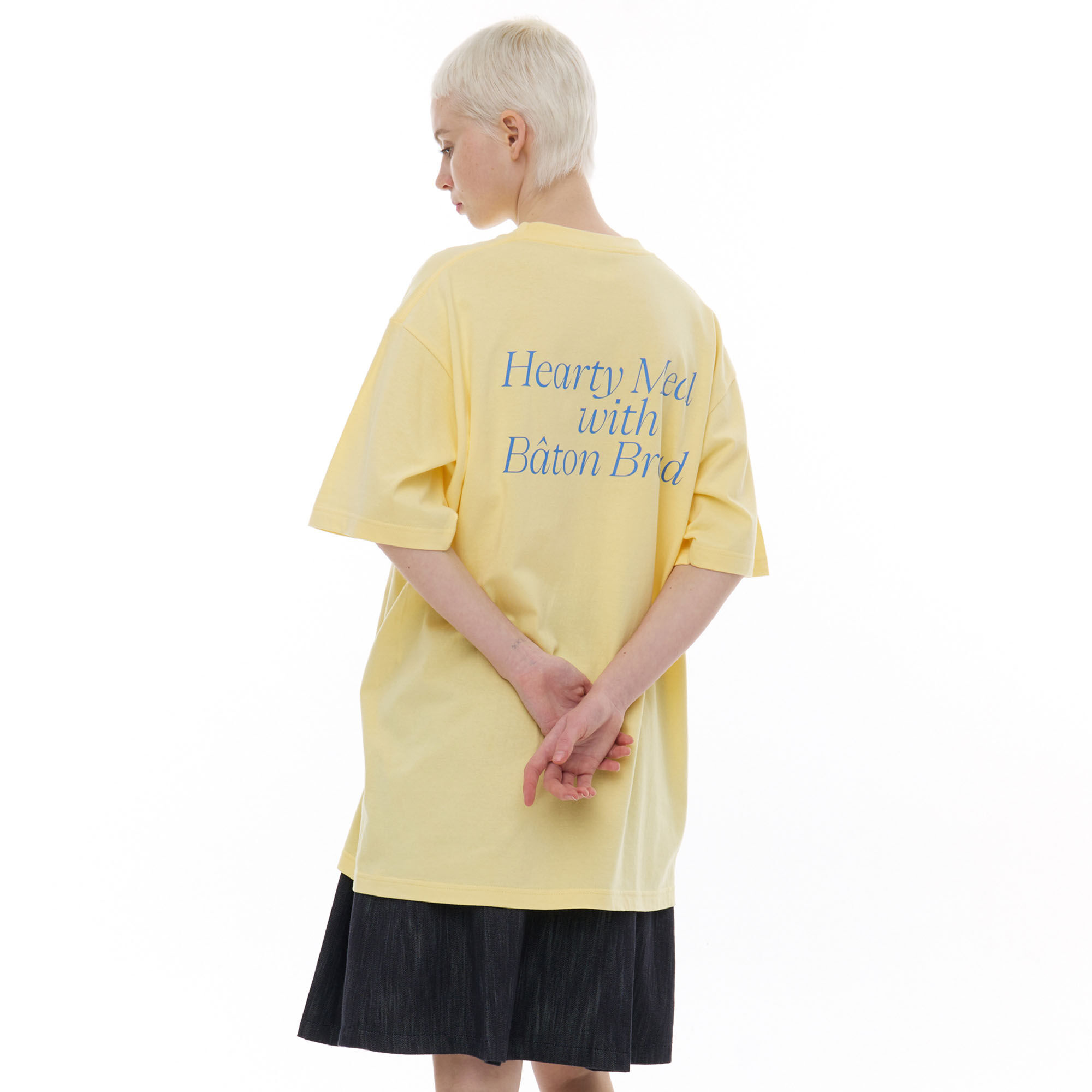 韓國 MA JOURNEE - HEARTY MEAL T-SHIRT_YELLOW