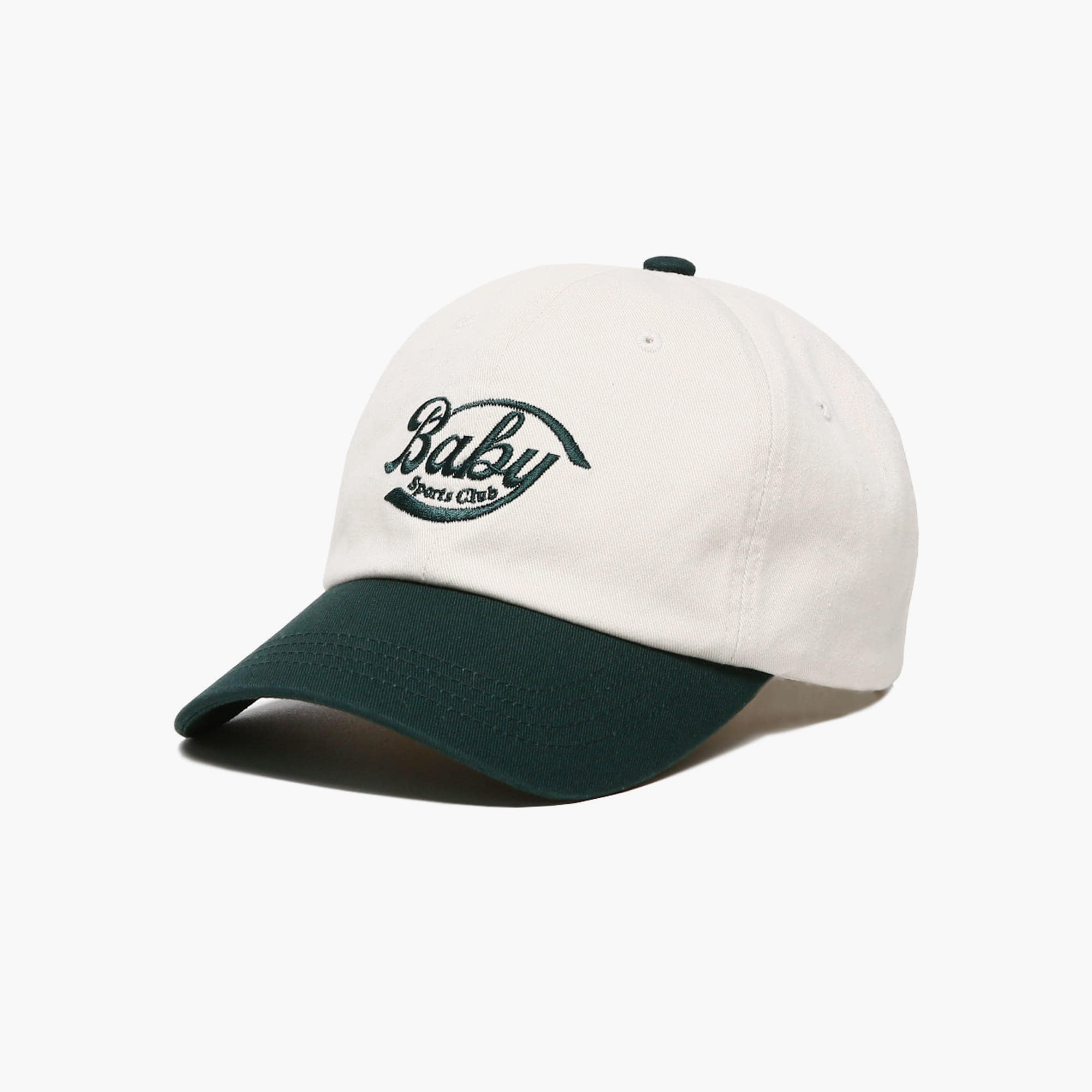 韓國Call Me Baby - Baby Sports Club Ball Cap _ Ivory / Deep Green