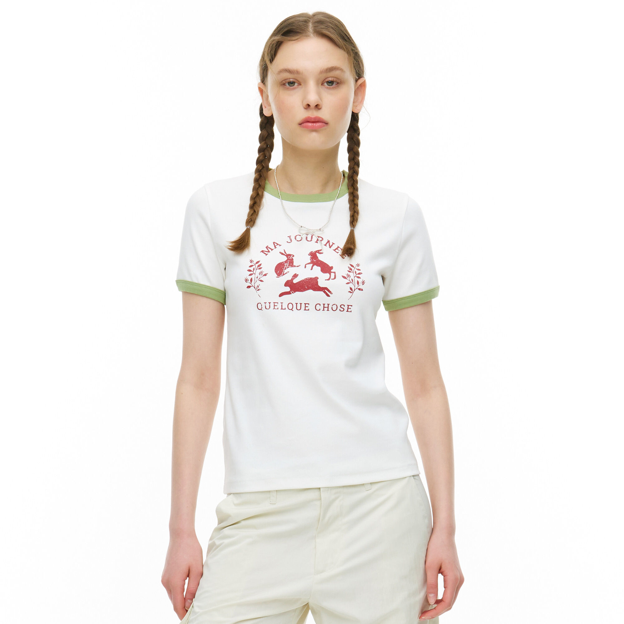 韓國 MA JOURNEE - BUNNY T-SHIRT_GREEN